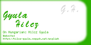 gyula hilcz business card